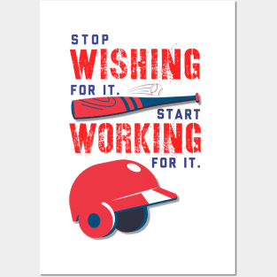 stop wishing start working Posters and Art